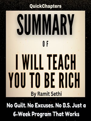cover image of Summary of I Will Teach You to Be Rich